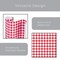 Smart Design Adhesive Shelf Liner - 18 Inch x 120 Feet Total (Set of 6 Rolls) - Ruby Red Gingham